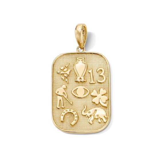 14K Gold Plated Good Luck Necklace Charm