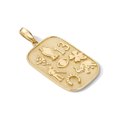14K Gold Plated Good Luck Necklace Charm