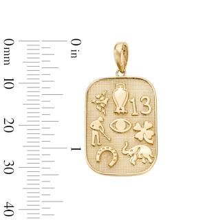 14K Gold Plated Good Luck Necklace Charm