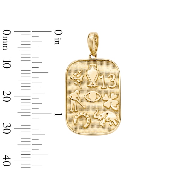 14K Gold Plated Good Luck Necklace Charm