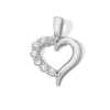 Thumbnail Image 1 of Sterling Silver CZ Mini Open Heart Charm