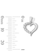 Thumbnail Image 2 of Sterling Silver CZ Mini Open Heart Charm