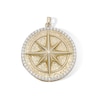 14K Gold Plated CZ Northstar Medallion Charm