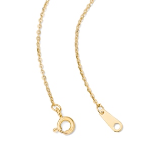 14K Gold Plated CZ Round Halo Pendant Necklace - 16" + 2"