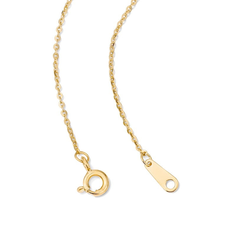 Main Image 2 of 14K Gold Plated CZ Round Halo Pendant Necklace - 16" + 2"