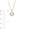 Thumbnail Image 3 of 14K Gold Plated CZ Round Halo Pendant Necklace - 16" + 2"