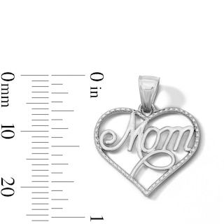 Sterling Silver Mom Heart Charm