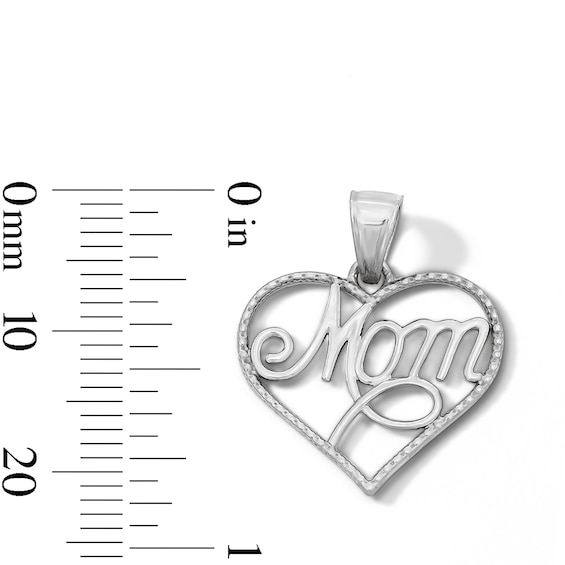 Sterling Silver Mom Heart Charm
