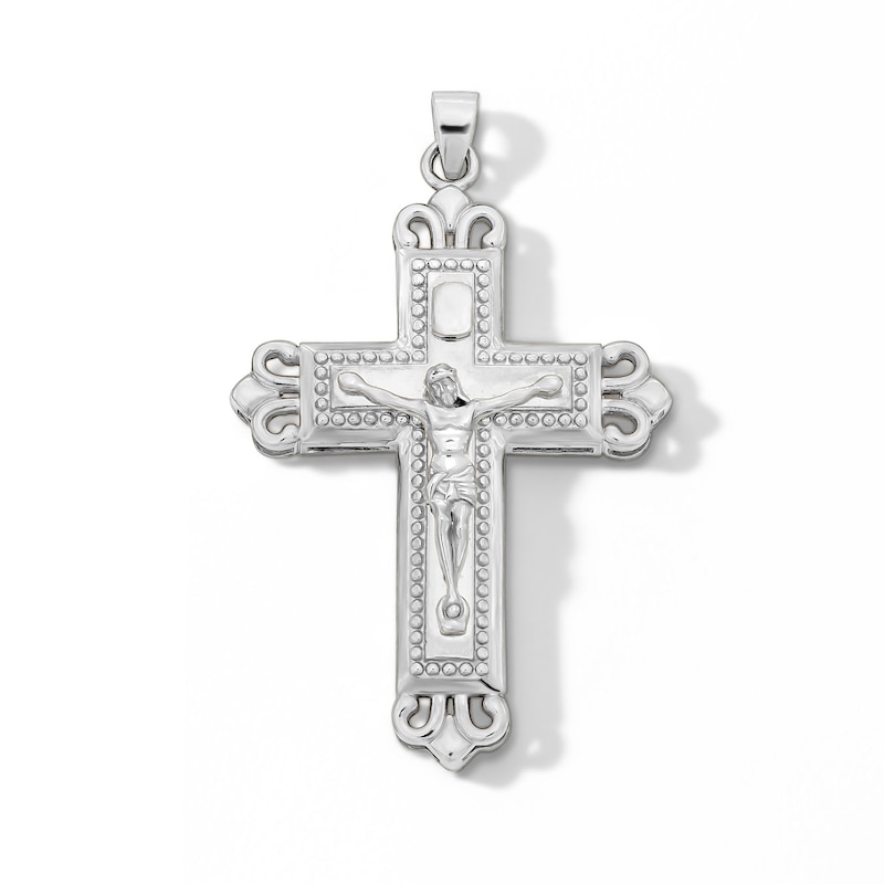 Main Image 1 of Sterling Silver Flared Edge Crucifix Charm