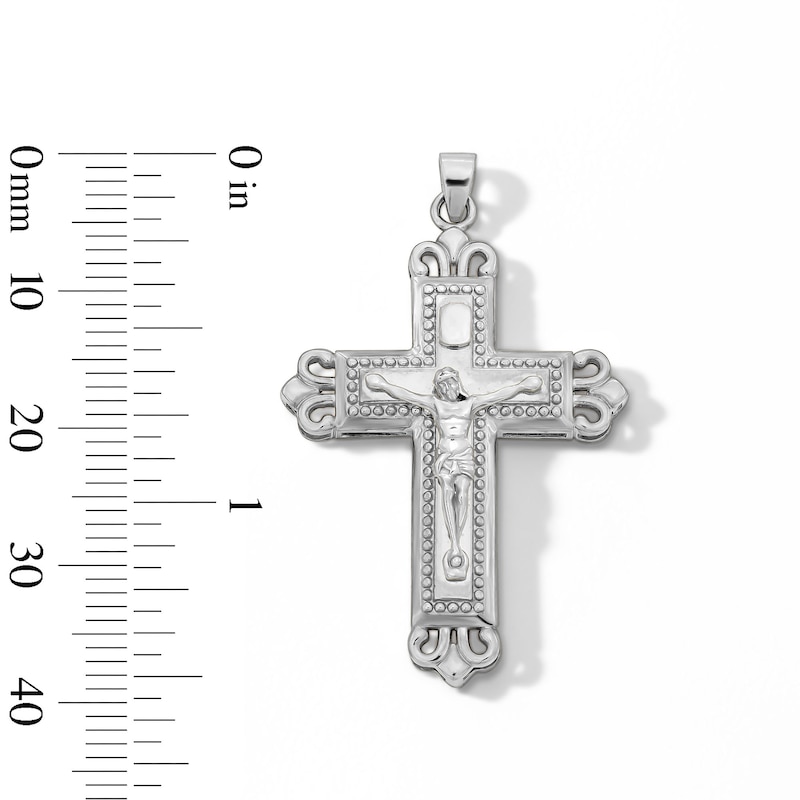 Main Image 2 of Sterling Silver Flared Edge Crucifix Charm