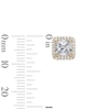 Thumbnail Image 2 of 14K Gold Plated CZ Square Halo Studs