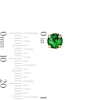 Thumbnail Image 2 of 14K Gold Plated 4mm Simulated Emerald Solitaire Studs