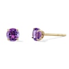 Thumbnail Image 1 of 14K Gold Plated 4mm Purple Amethyst Solitaire Studs