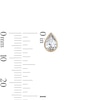 Thumbnail Image 2 of 14K Gold Plated CZ Pear Bezel Studs