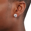 Thumbnail Image 2 of 14K Gold Plated CZ Solitaire 12mm Studs