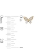 Thumbnail Image 2 of 14K Gold Plated CZ Butterfly Studs