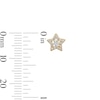 Thumbnail Image 2 of 14K Gold Plated CZ Star Frame Studs