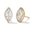 Thumbnail Image 1 of 14K Gold Plated CZ Marquise Bezel Stud