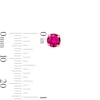 Thumbnail Image 2 of 14K Gold Plated 4mm Lab-Created Pink Ruby Solitaire Studs