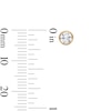 Thumbnail Image 2 of 14K Gold Plated 4mm CZ Round Bezel Studs