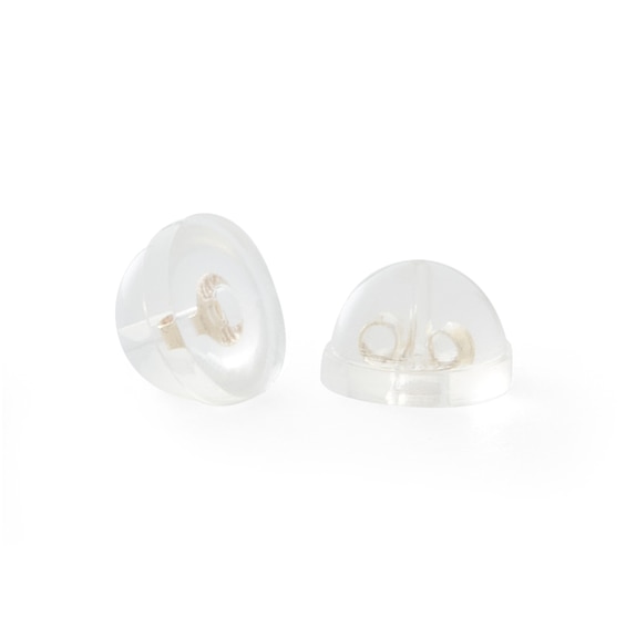 14K Gold Plated 6mm Blue CZ Round Solitaire Studs