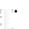 Thumbnail Image 2 of 14K Gold Plated 4mm Lab-Created Blue Sapphire Solitaire Studs