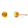 Thumbnail Image 1 of 14K Gold Plated 4mm Orange Citrine Solitaire Studs