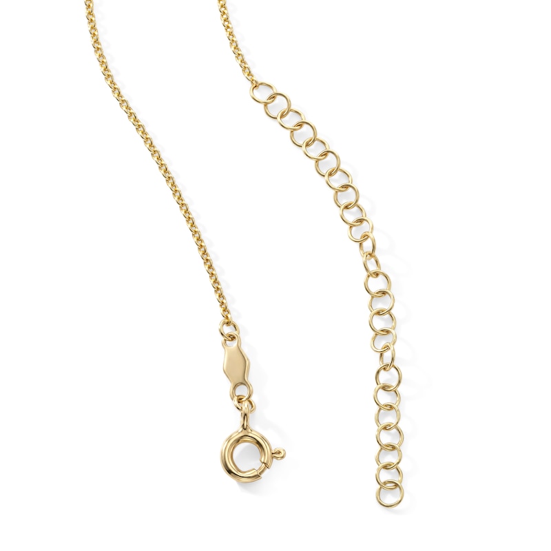 14K Gold Plated CZ Heart Necklace - 18"
