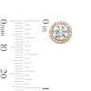 Thumbnail Image 2 of 14K Gold Plated CZ Round Halo Studs