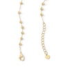 Thumbnail Image 2 of 14K Gold Plated CZ Beaded Rosary Necklace - 17.5" + 1.5"