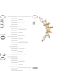 Thumbnail Image 2 of 14K Gold Plated CZ Marquise Crawler Earrings