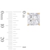 Thumbnail Image 5 of 14K Gold Plate Princess-Cut CZ Quad Groove 9mm Studs