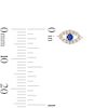 Thumbnail Image 2 of 14K Gold Plated Blue and White CZ Evil Eye Studs