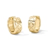 Thumbnail Image 1 of 14K Gold Plated Quilted Huggie Hoops