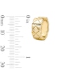 Thumbnail Image 2 of 14K Gold Plated Quilted Huggie Hoops
