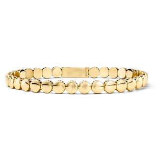 14K Gold Plated Dot Bangle Bracelet - 7"