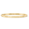 Thumbnail Image 1 of 14K Gold Plated Ribbed Bangle Bracelet - 7"