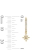 Thumbnail Image 2 of 14K Gold Plated CZ Star Drop Hoop Earrings