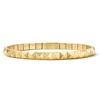 Thumbnail Image 1 of 14K Gold Plated Pyramid Bangle Bracelet - 7"