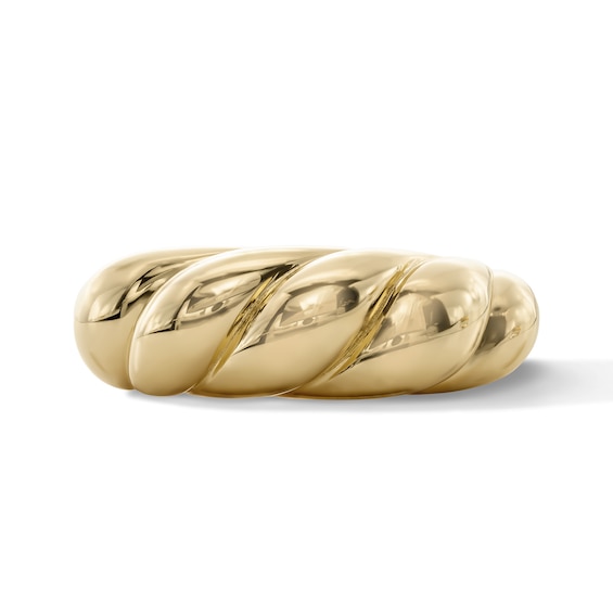 14K Gold Plated Ribbon Twist Ring
