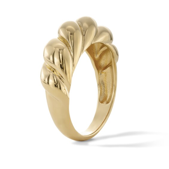 14K Gold Plated Ribbon Twist Ring