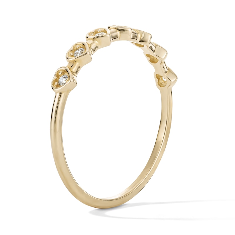 14K Gold Plated CZ Multi-Heart Ring