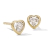 Thumbnail Image 1 of 14K Gold Plated CZ Heart Bezel Studs