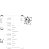 Thumbnail Image 2 of 14K Gold Plated 5mm CZ Round Solitaire Studs