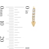 Thumbnail Image 2 of 14K Gold Plated CZ Spike Huggie Hoops