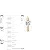 Thumbnail Image 2 of 14K Gold Plate CZ Trillion Huggie Hoops