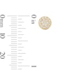 Thumbnail Image 2 of 14K Gold Plated CZ Pavé Flat Circle Studs
