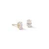 Thumbnail Image 1 of 14K Gold Plated CZ Oval Studs