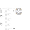Thumbnail Image 3 of 14K Gold Plated CZ 8mm Asscher-Cut Studs