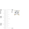 Thumbnail Image 2 of 14K Gold Plated Sterling Silver 7mm CZ Square Solitaire Studs